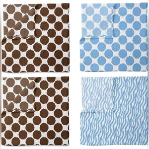 BACATI - Ikat 100% Cotton Swaddling Muslin Blankets, set of 4